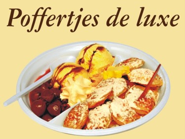 poffertjes de luxe met ijs en warme kersen